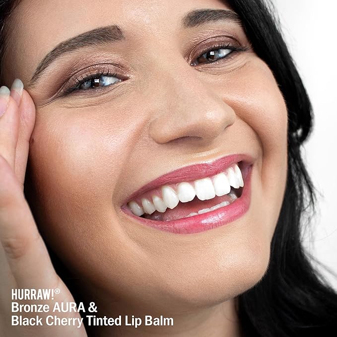 Hurraw! Black Cherry Tinted Lip Balm, 3 Pack: (Sheer Red Tint) Organic, Certified Vegan, Cruelty and Gluten Free. Non-GMO, 100% Natural Ingredients. Bee, Shea, Soy and Palm Free. Made in USA