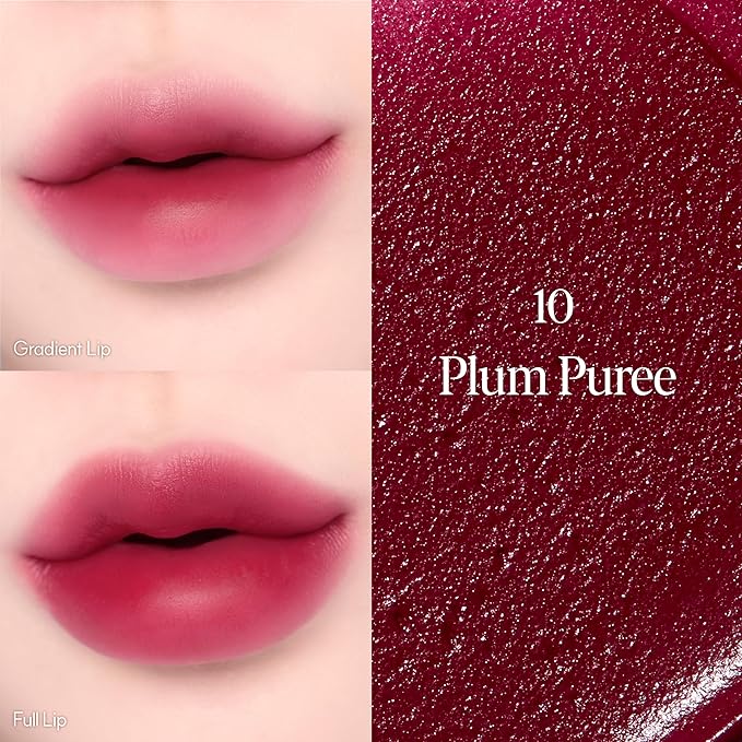 Espoir Couture Lip Tint Fitting Blur #10 Plum Puree 0.14oz | Soft and Creamy Color for Blurry Lip Look | Smudge-Proof Fixing Lip Stain | Lightweight and Comfortable Matte Finish