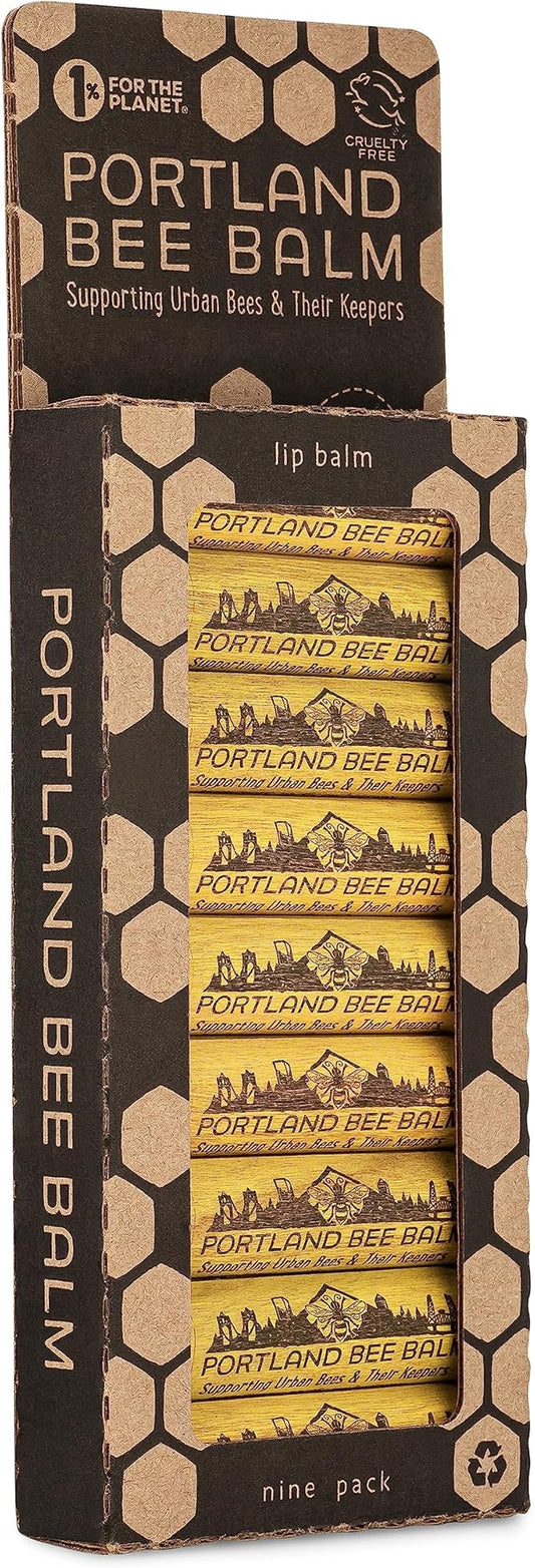 Portland Bee Balm All Natural Handmade Beeswax Based Lip Balm, Yuzu Citrus 9 Count