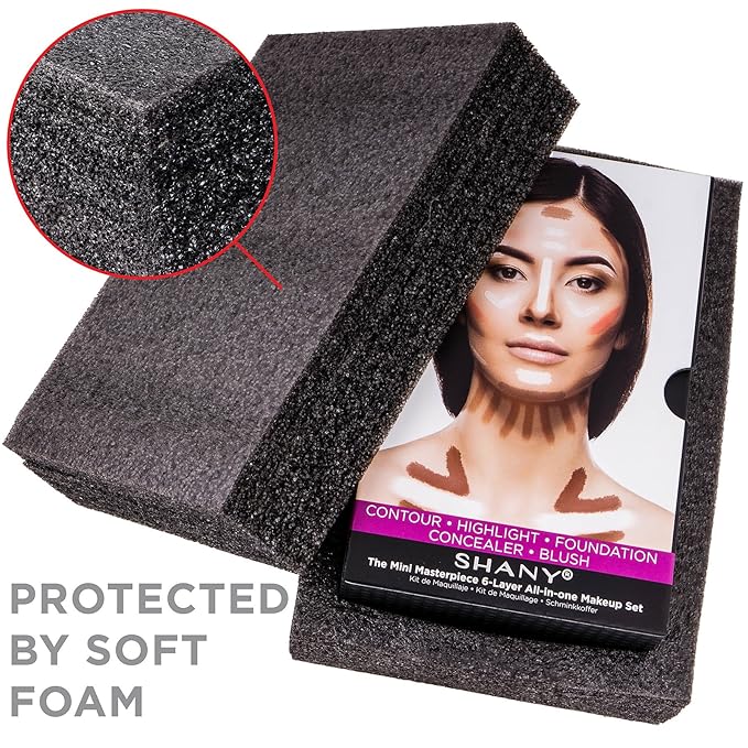 SHANY The Mini Masterpiece 6 Layers Makeup Foundation, Concealer, Camouflage, Contour, Blush and Face Cosmetics Sets - 6 Make up Kits Palettes