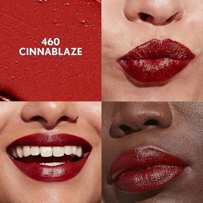 COVERGIRL Clean Lip Color, Cinnablaze, Satin Finish, Squalane, Avocado & Aloe, Carmine-Free, Non-Drying, 0.12oz