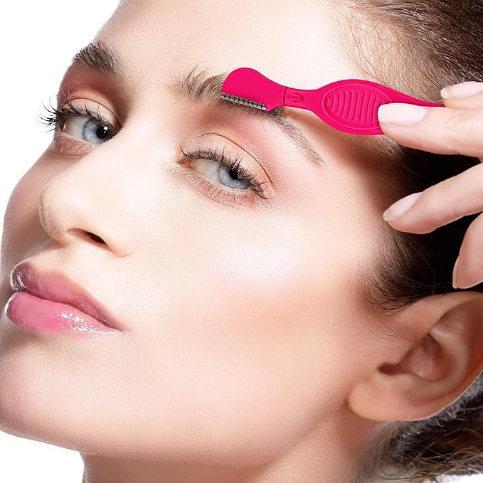 Mudder 28 Pcs Eyebrow Razor Knife Shaver Trimmer Shaver Multipurpose Exfoliating Tool Facial Hair Removal for Women Valentine Gift Giving(Multi-Colors)