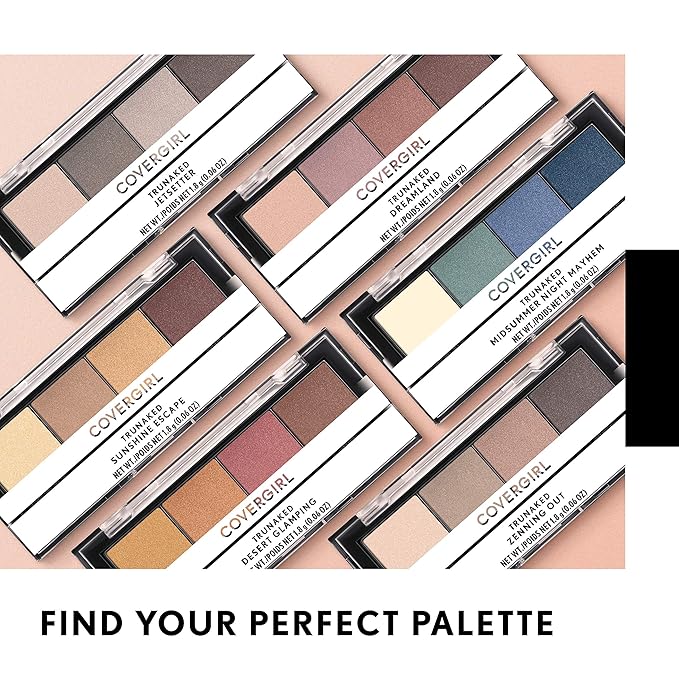 COVERGIRL Trunaked Quad Eyeshadow Palette, Jetsetter, Jetsetter, 0.06 Ounce