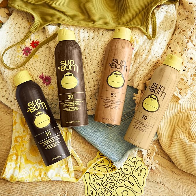 Sun Bum Original SPF 70 Sunscreen Body Spray | Broad Spectrum Moisturizing Sunblock with Vitamin E | Hawaii 104 Act Compliant (Octinoxate & Oxybenzone Free) | 2 Pack, 6 oz
