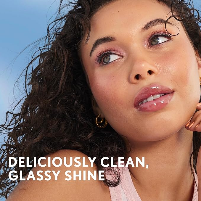 COVERGIRL Clean Fresh Yummy Lip Gloss, Sunrise Blush, Hydrating, Non-Sticky, Hyaluronic Acid, Glassy Shine, 0.33oz