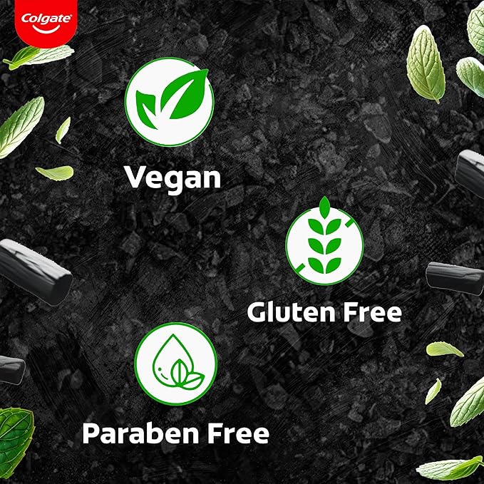 Colgate Charcoal Clean Black Gel Toothpaste, Deep Clean Tooth Paste with Bamboo Charcoal & Wintergreen Mint for Plaque Removal, 120 g (Pack of 1) Multicolour