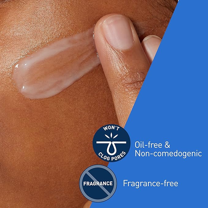 CeraVe PM Facial Moisturizing Lotion, Night Cream with Hyaluronic Acid and Niacinamide, Ultra-Lightweight, Oil-Free Moisturizer for Face, 3 Ounce