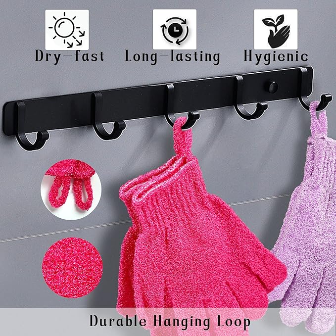 Shower gloves,24 pcs exfoliating bath